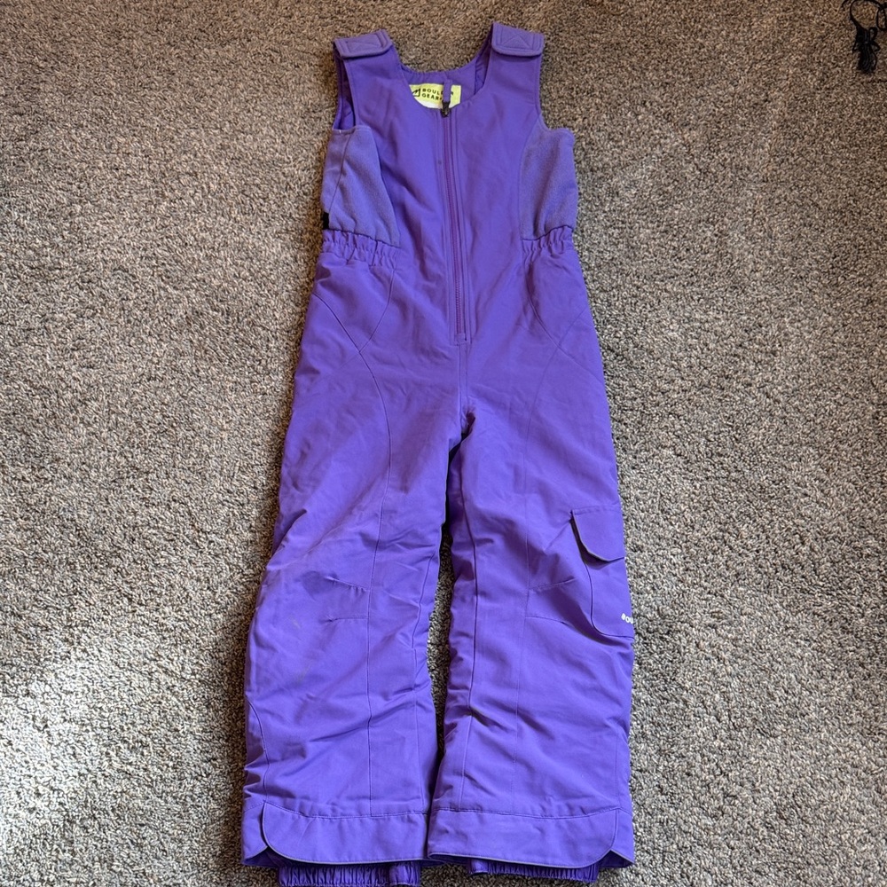 Boulder Gear Purple Kids Snow Bib
